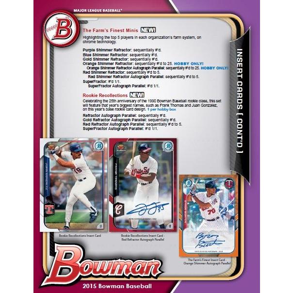 MLB 2015 BOWMAN BASEBALL HOBBY BOX｜niki｜05