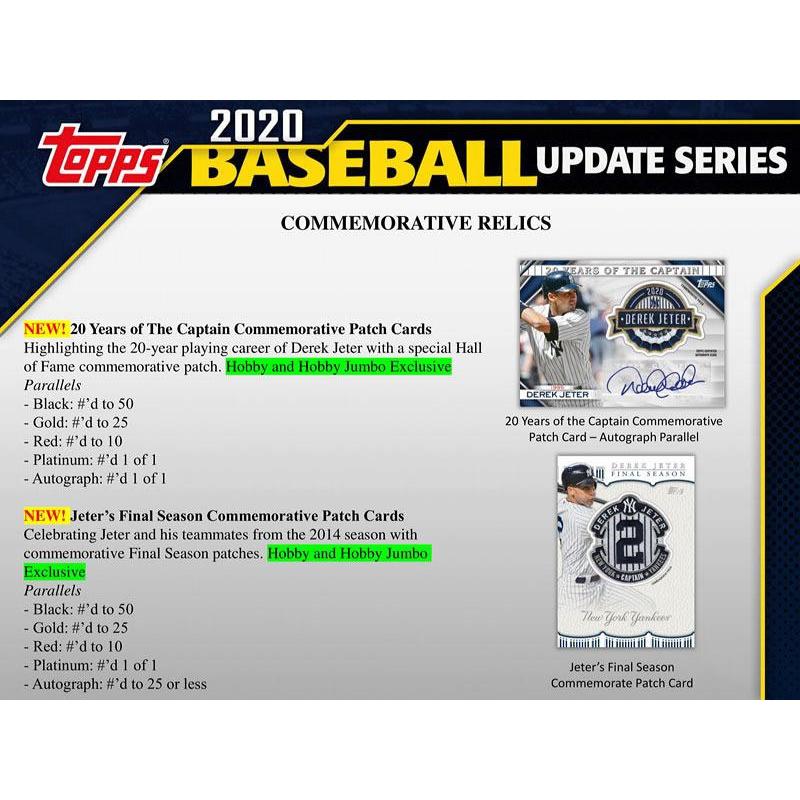 MLB 2020 TOPPS UPDATE BASEBALL HOBBY BOX｜niki｜03