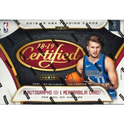 NBA 2018/19 PANINI CERTIFIED BASKETBALL BOX : トレカショップ二木