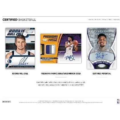 NBA 2018/19 PANINI CERTIFIED BASKETBALL BOX : トレカショップ二木