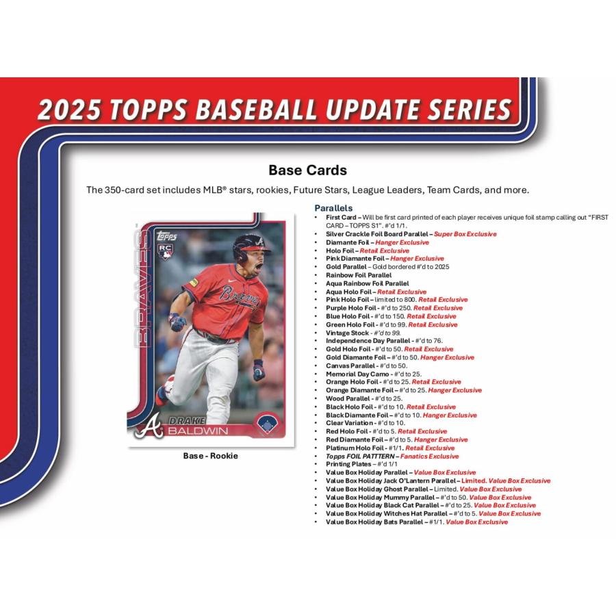 MLB 2025 TOPPS UPDATE SERIES VALUE BOX : トレカショップ二木 - 通販