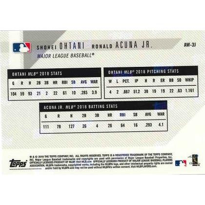 2018 TOPPS NOW KANJI EDITION #AW-3J 大谷翔平/RONALD ACUNA JR. MLB