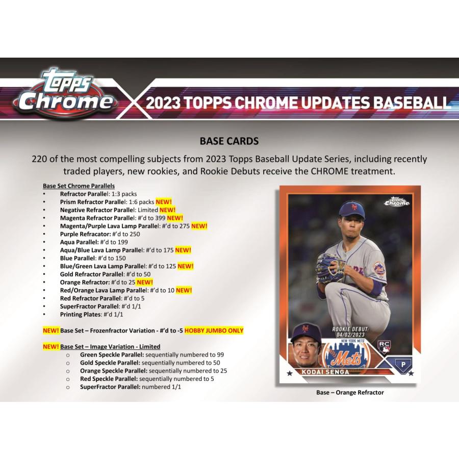 MLB 2023 TOPPS CHROME UPDATES JUMBO BOX｜niki｜03