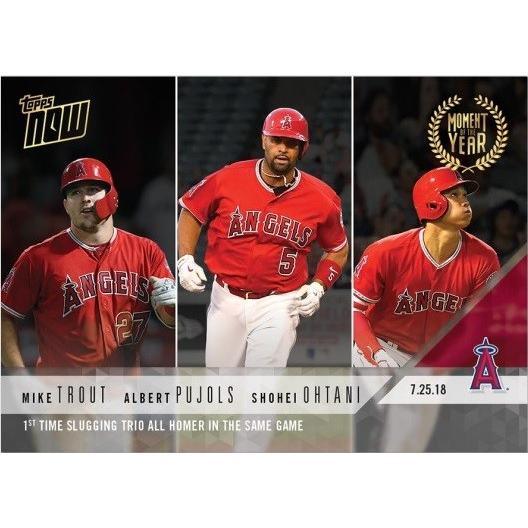 2018 TOPPS NOW #MOY-6 大谷翔平/TROUT/PUJOLS FIRST TIME SLLUGGING