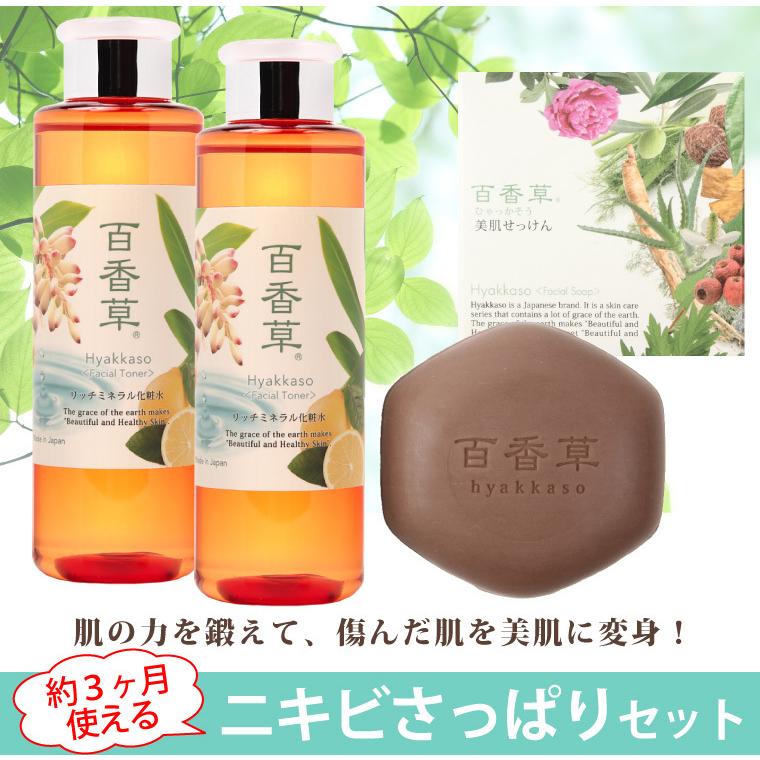 百香草 思春期 ニキビ セット ニキビ ニキビ跡 大人ニキビ 思春期ニキビ 洗顔 毛穴 角栓 洗顔石鹸 メイク落とし 保湿 石鹸 化粧水 美容液 ニキビのことなら百香草 Yahoo 店 通販 Yahoo ショッピング