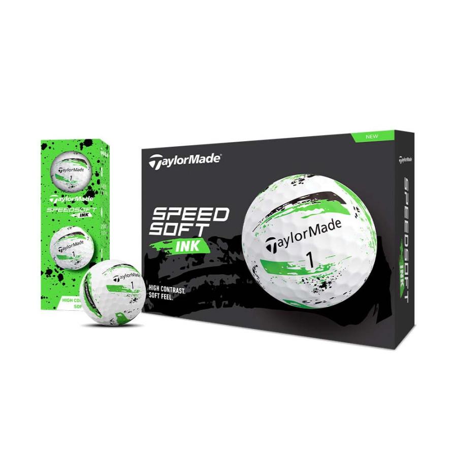テーラーメイド TaylorMade SPEEDSOFT INK ボール グリーン 1ダース M1800601 2024 | 