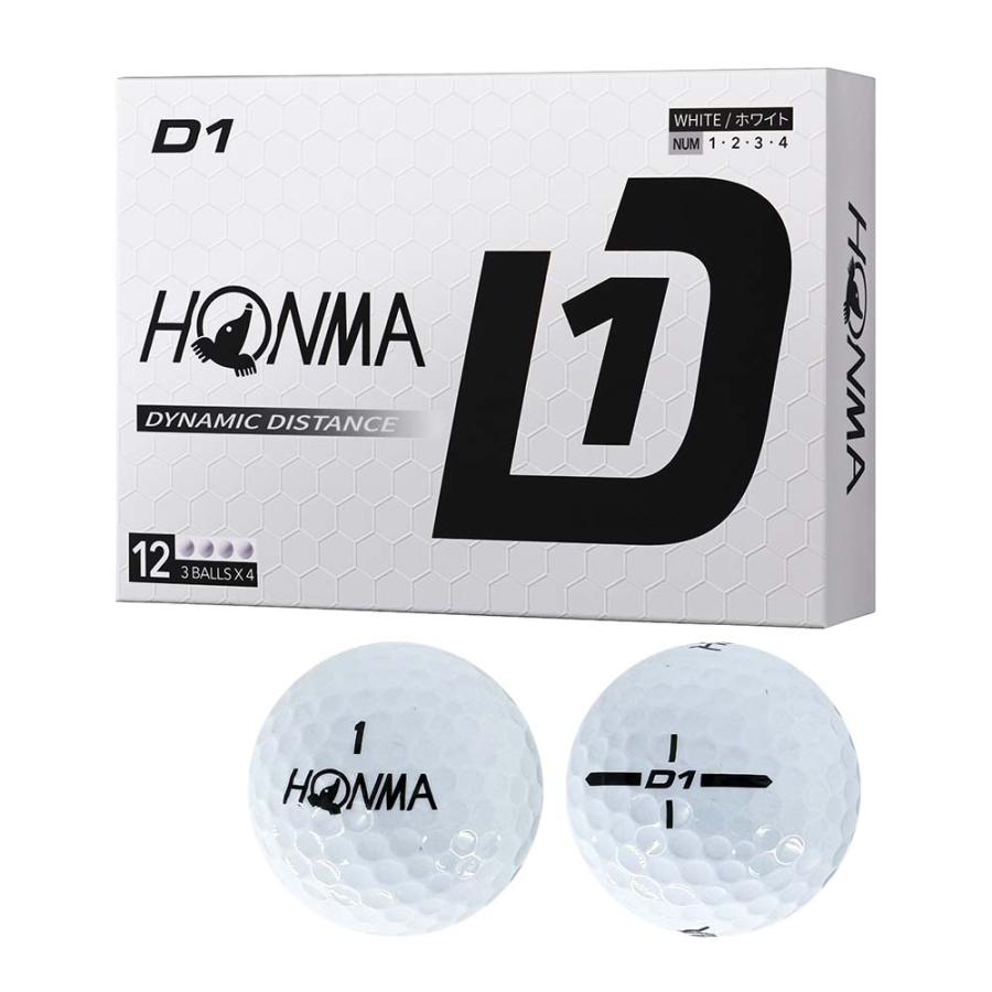 本間ゴルフ HONMA D1 ボール BT2401 ホワイト 1ダース 2024 | 