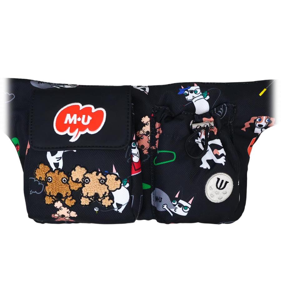 お値引しました。ゴルフ用ポシェット。ウエサコ エムユースポーツ MU SPORTS リバースジップ軽量ウエストポーチ