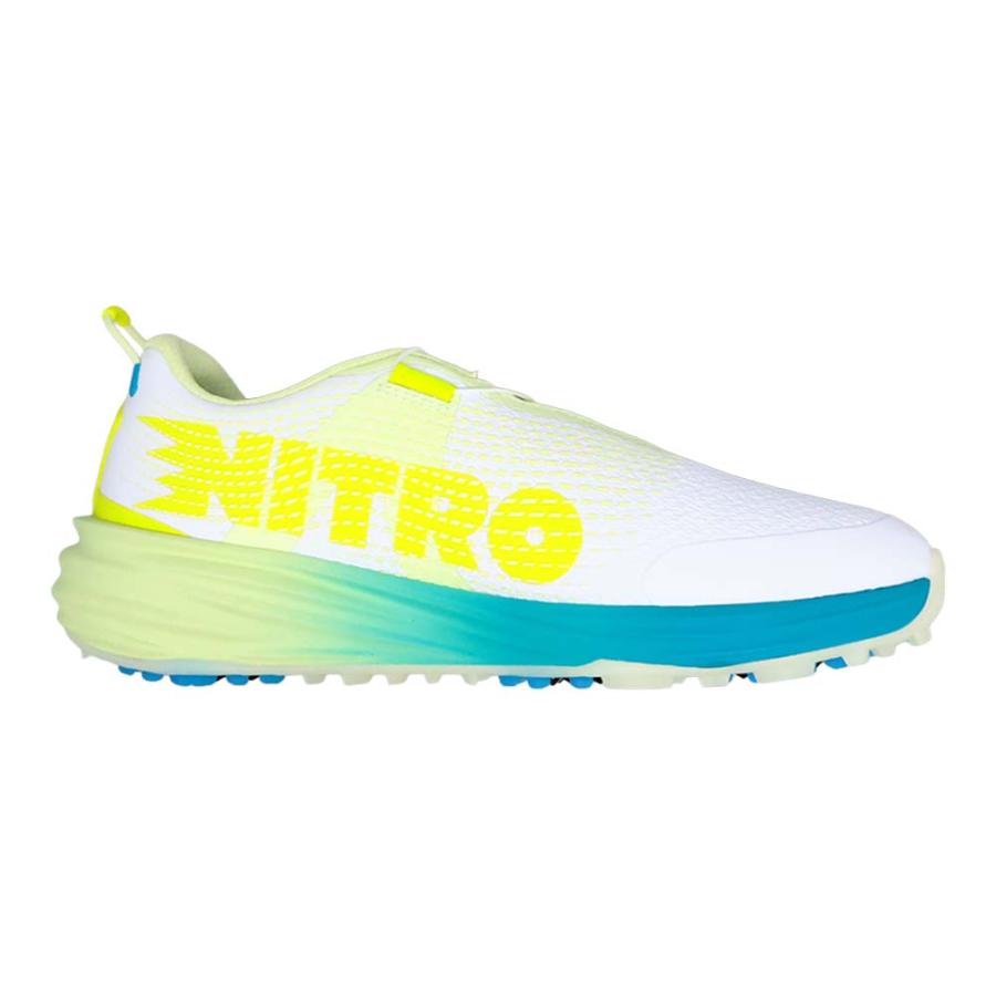 プーマ PUMA シャドウキャット ニトロ 2.0 ディスク スパイクレスシューズ 312991(05) ホワイト/イエロー/ブルー 2026