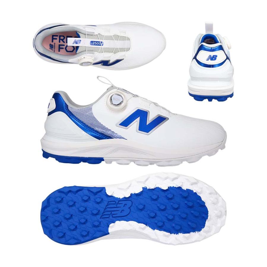 New Balance スパイクシューズ ホワイト/ブルー ニューバランス New Balance Fresh Foam X 2500 v5 SL Boa メンズ