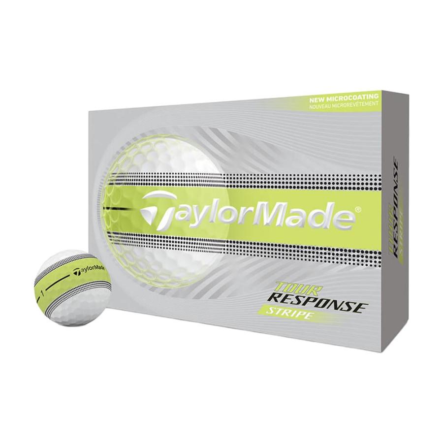 新品 TaylorMadeツアーレスポンスストライプボールイエロー2ダース24球 テーラーメイド TaylorMade ツアーレスポンス ストライプボール