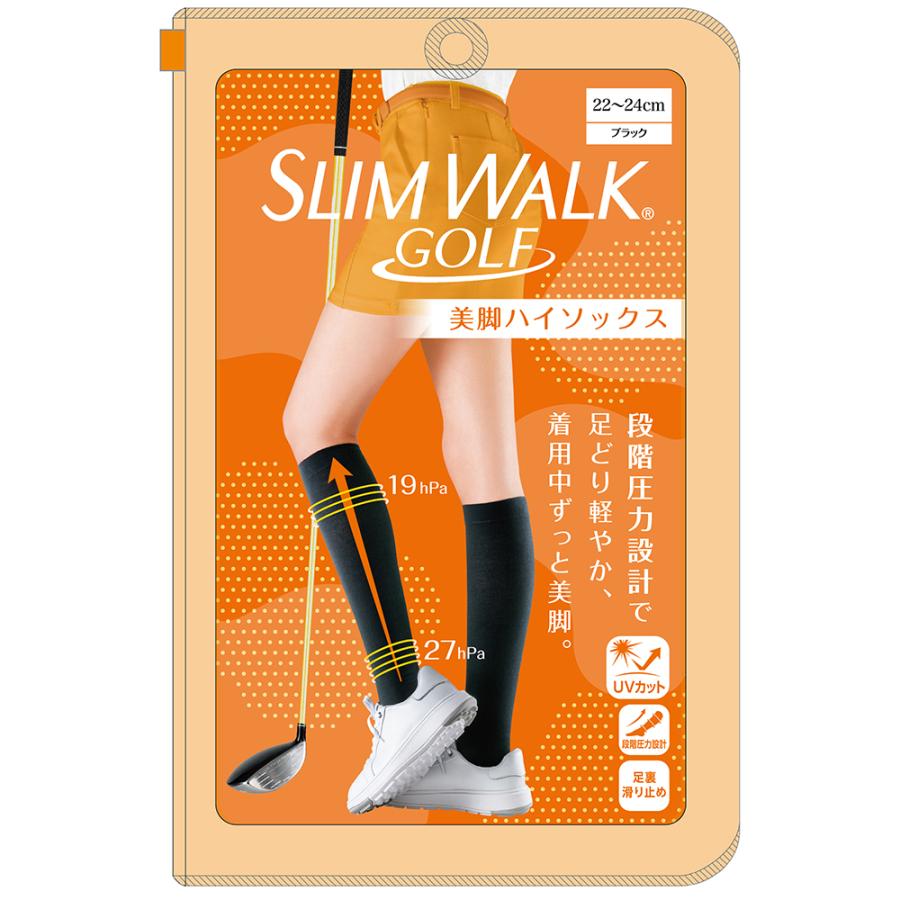 その他ブランド SLIMWALK GOLF 美脚ハイソックス 22-24 SWG004 レディースゴルフウェア 2024春夏｜nikigolf｜02