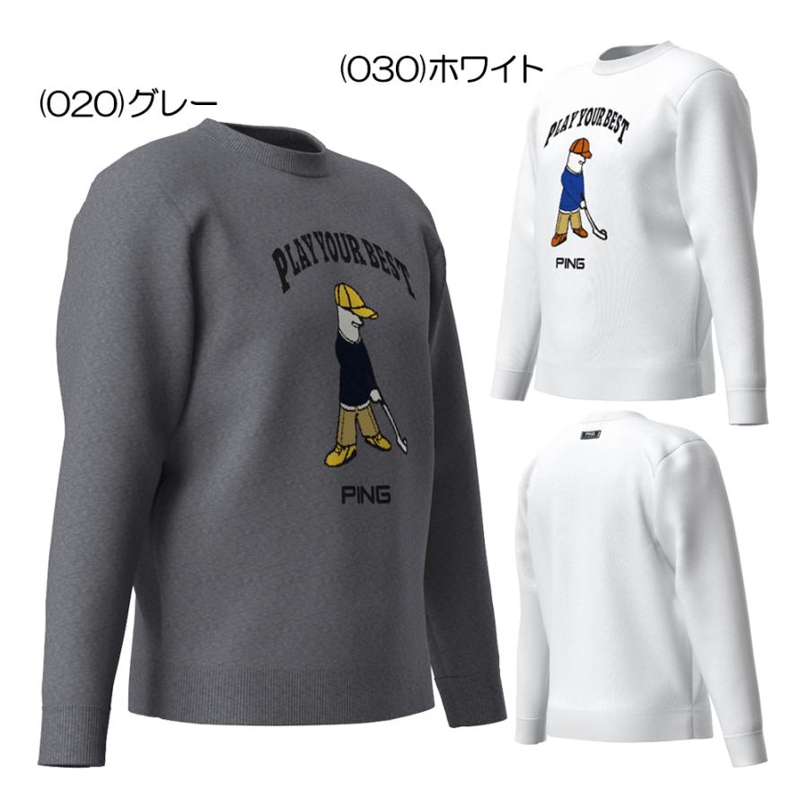 PING（ピン） Mr.PINGジャガードクルーネックニットプルオーバー 621