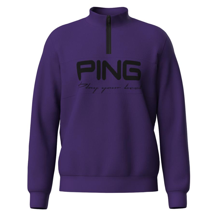 PING（ピン） ハーフジップハイネックジャガードニット 621-5275900