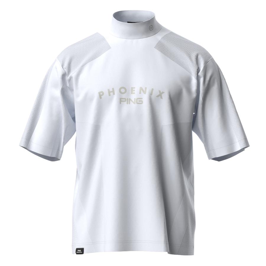 PING ピン（PING） モックネック メッシュジャカード 半袖