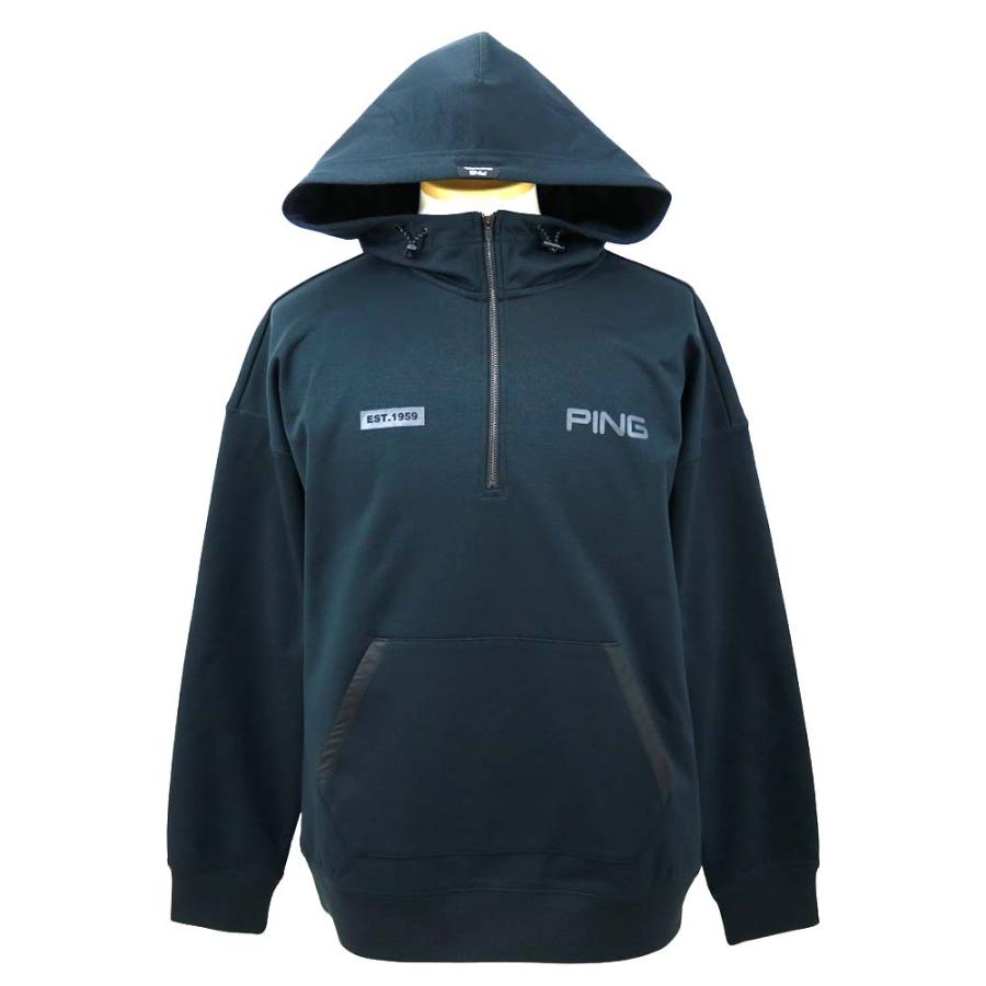 ピン PING 全方向ストレッチ接結裏メッシュハーフジップスウェットフーディ 621-6162203 メンズウェア 26春夏モデル_1