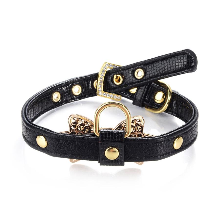 セール 犬 首輪 リード セット おしゃれ ラインストーン メタリック