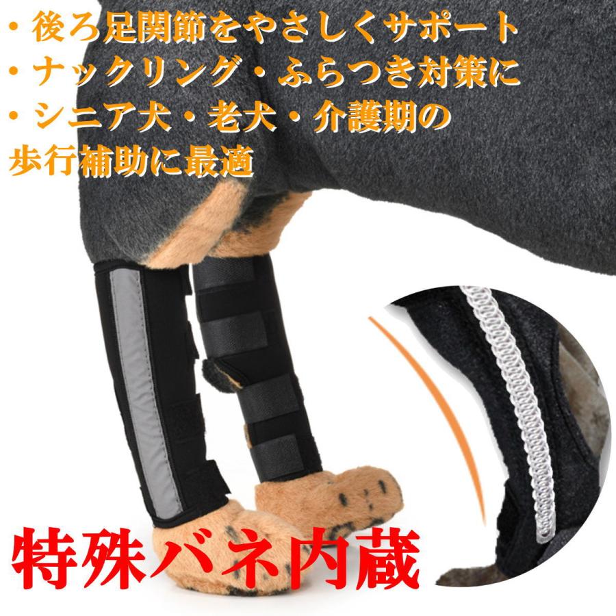 犬用 後ろ足 関節サポーター 特殊バネ内蔵でしっかり支える 左右2枚