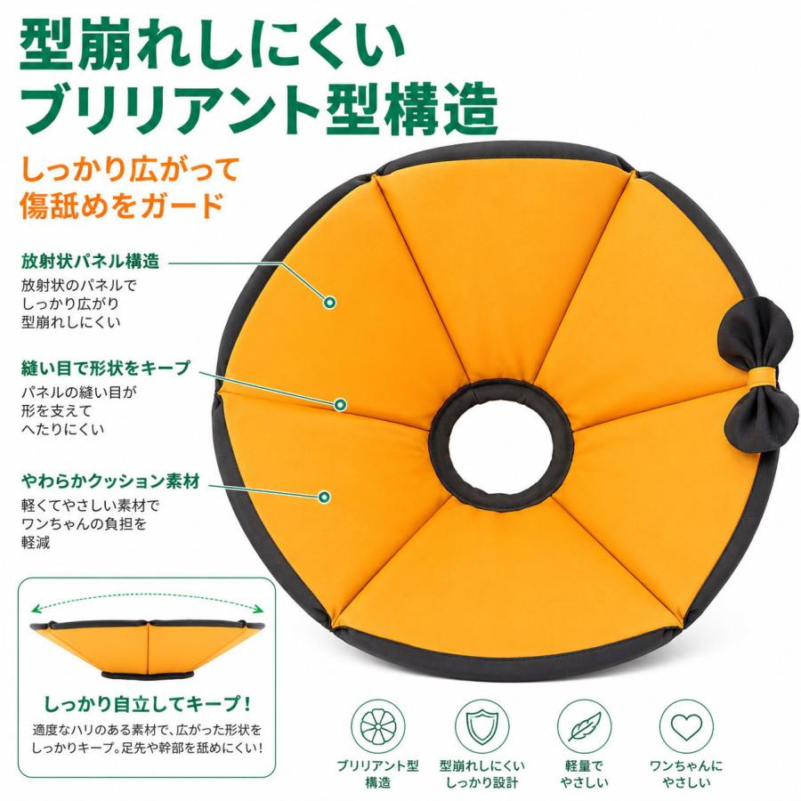エリザベスカラー 犬 ソフト L XL XXL XXXL 中型犬 大型犬 布製 軽量