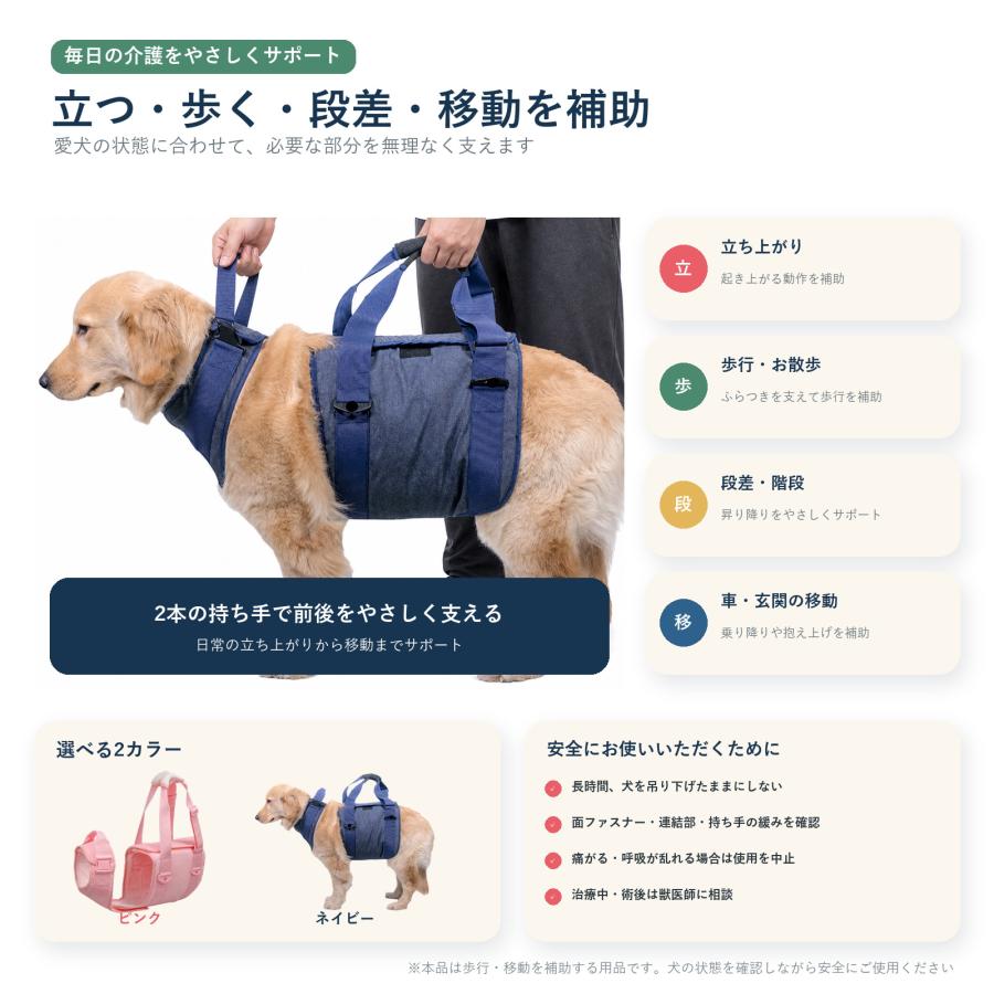 犬用 介護ハーネス 全身 歩行補助ハーネス 老犬 シニア犬 立ち上がり