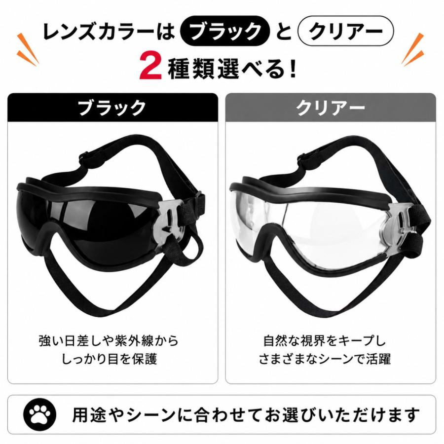 犬 サングラス ペット用 ゴーグル 犬用ゴーグル UVカット 防風 花粉