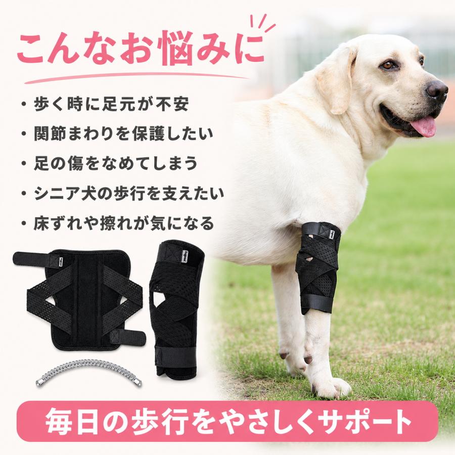 犬 サポーター スプリング内蔵 X型のベルト 前足後足左右兼用 ショット