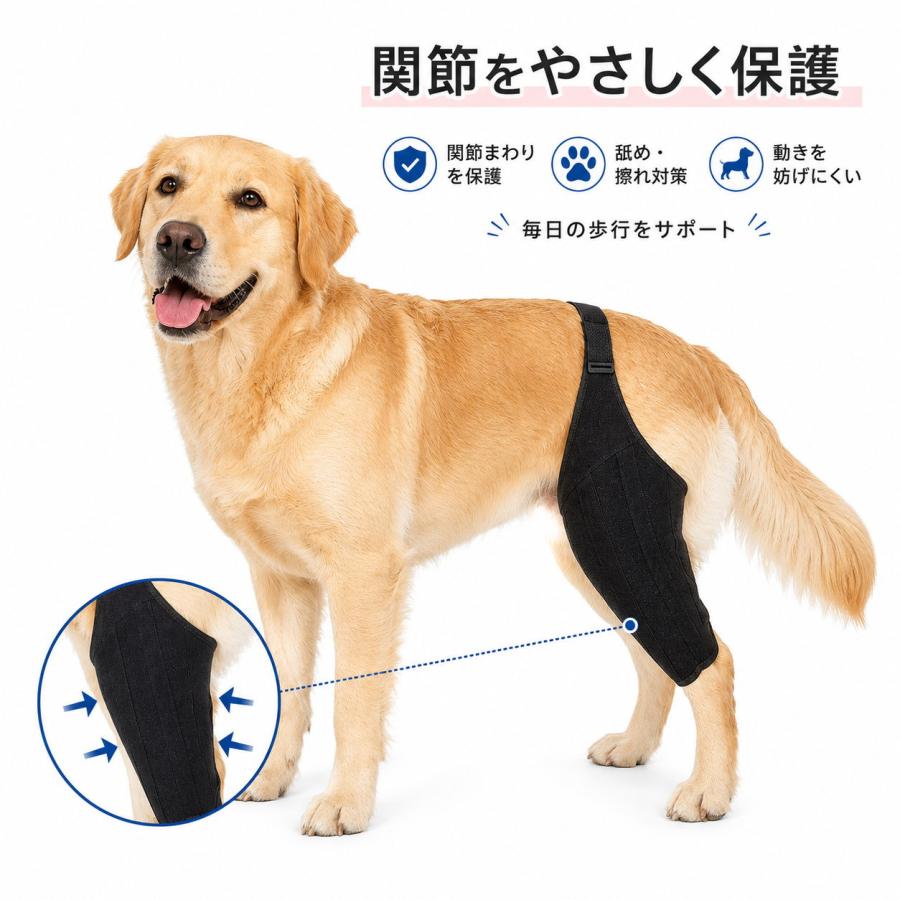 犬 サポーター 関節サポーター 前足 後ろ足 左右兼用 スプリング内蔵