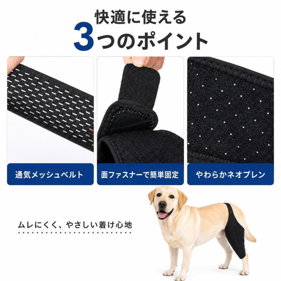 犬 サポーター 関節サポーター 前足 後ろ足 左右兼用 スプリング内蔵