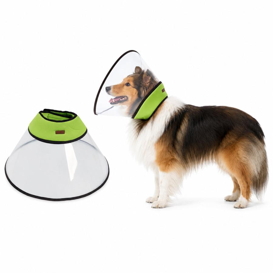 エリザベスカラー 大型犬 中型犬 ベル型 犬用 ソフト 視界クリア 型