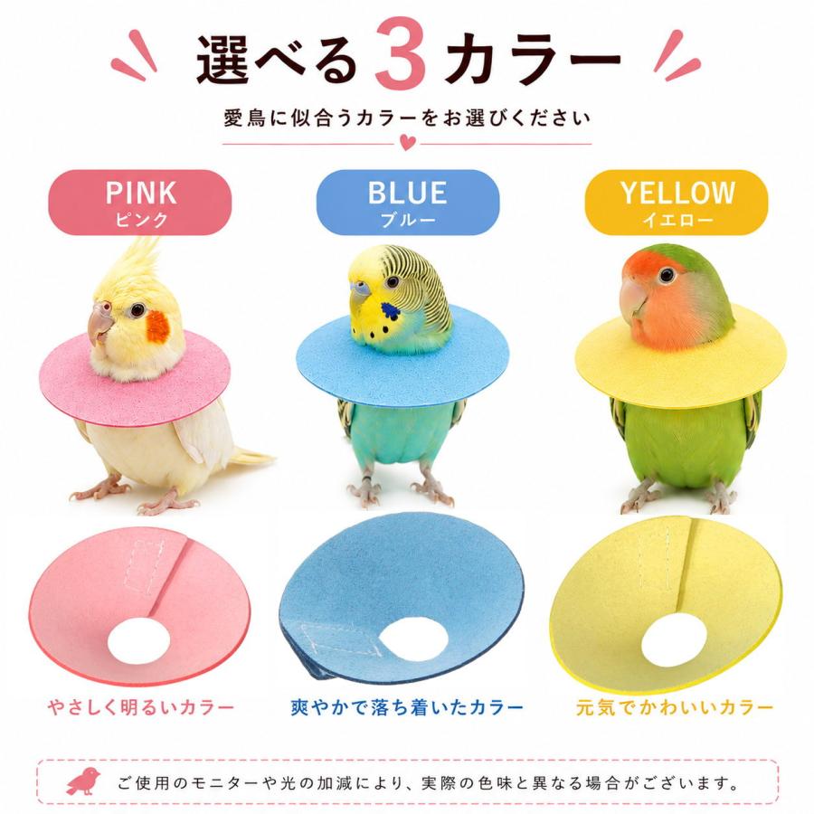 鳥用 エリザベスカラー ソフト 小鳥 インコ オウム ハト バードネック