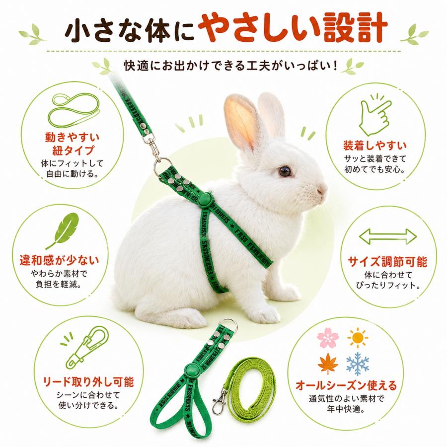 うさぎ ハーネス リード セット 小動物用 フェレット ミーアキャット