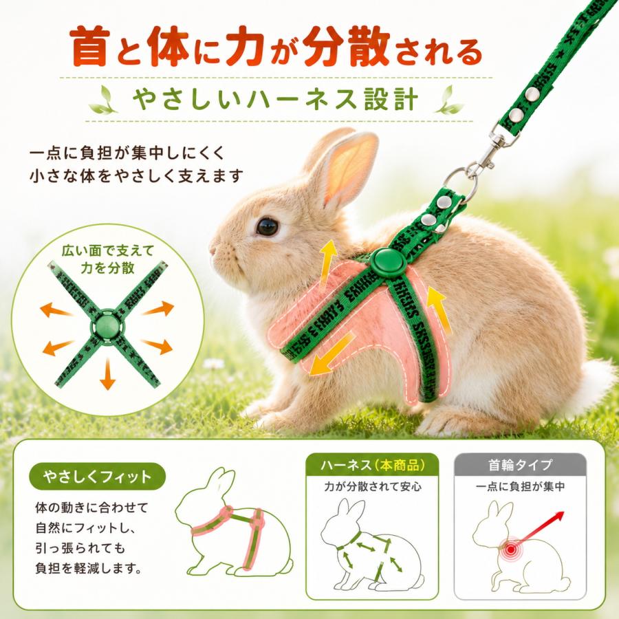 うさぎ ハーネス リード セット 小動物用 フェレット ミーアキャット