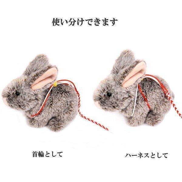 小動物用 ハーネスリードセット コットンロープ リード 牽引帯 調節
