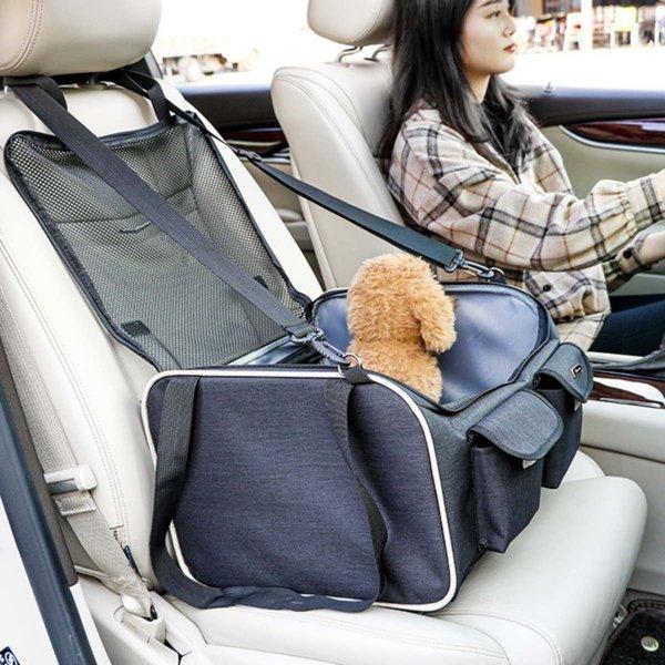 ☆お手入れが簡単　折り畳み　ペット　鞄　車　一緒にドライブ ペットキャリーバッグ 車載 ドライブボックス キャンプ アウトドア