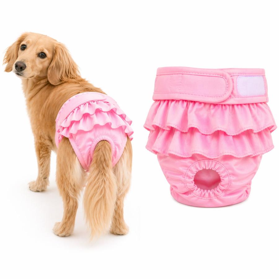 漏れない マナーパンツ 犬 女の子 メス 吸水パッド付き 生理パンツ
