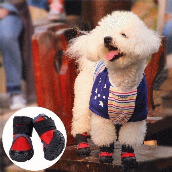 犬 靴 脱げない 滑りにくい ゴム底 防水 履かせやすい 通気 軽量 反射