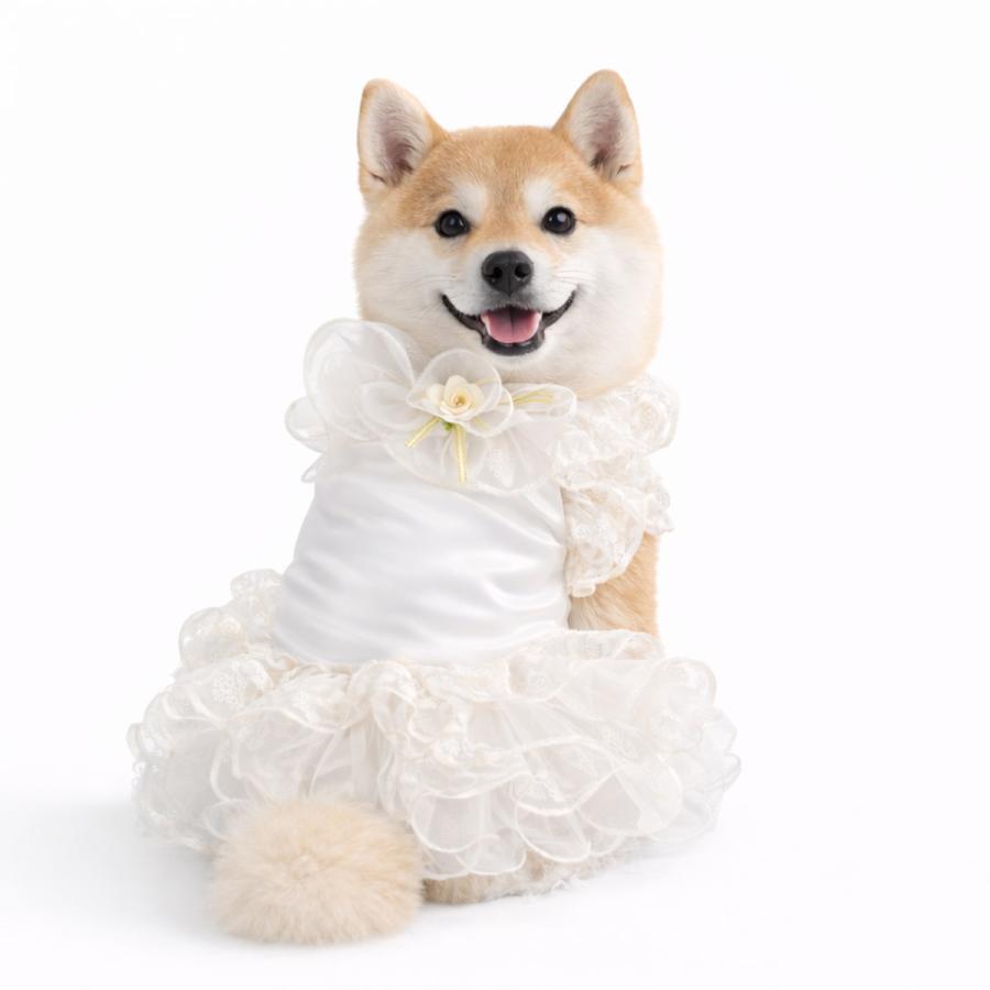 犬 ドレス ワンピース ペット服 犬服 小型犬 中型犬 レース チュール