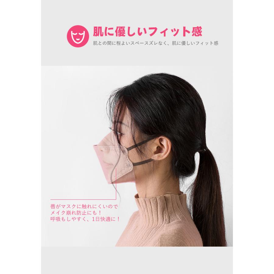 日本製マスク  不織布マスク 立体mask 20枚 柳葉型 ダイヤモンド型マスク 3D立体構造 バイカラー カラーマスク 3d立体型マスク 不織布ますく 血色マスク｜nikki-ll｜14