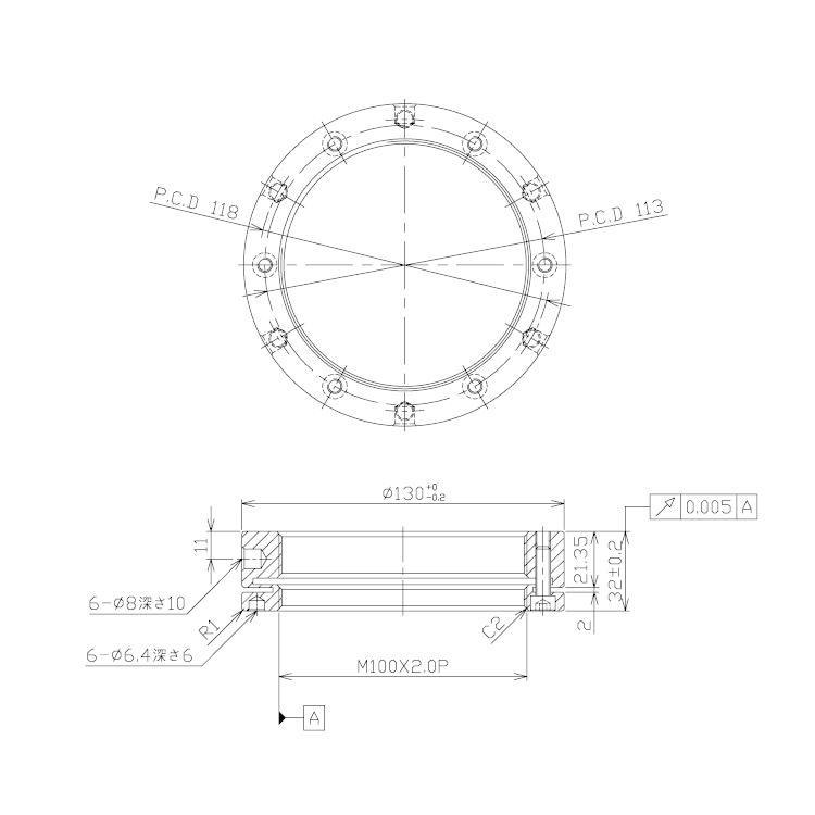 MKR100×2.0P 振れ精度5μm 【M3】 (日機直販)