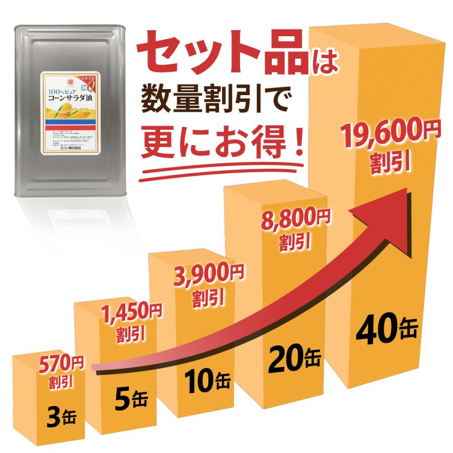 食用油 業務用 一斗缶 16.5kg×5缶 サラダ油 1斗缶 コーン油 とうもろこし油 | 日本コーンスターチ | 10