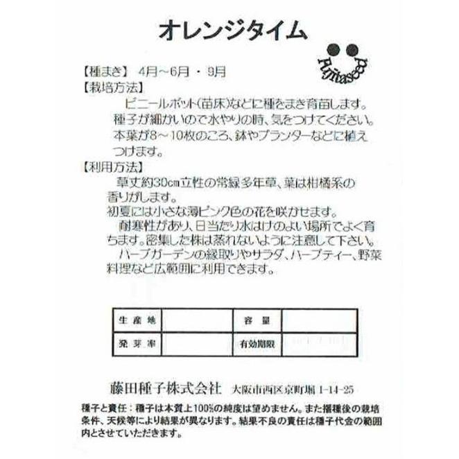 藤田種子　オレンジタイム　約30粒｜nikkoseed2012｜02