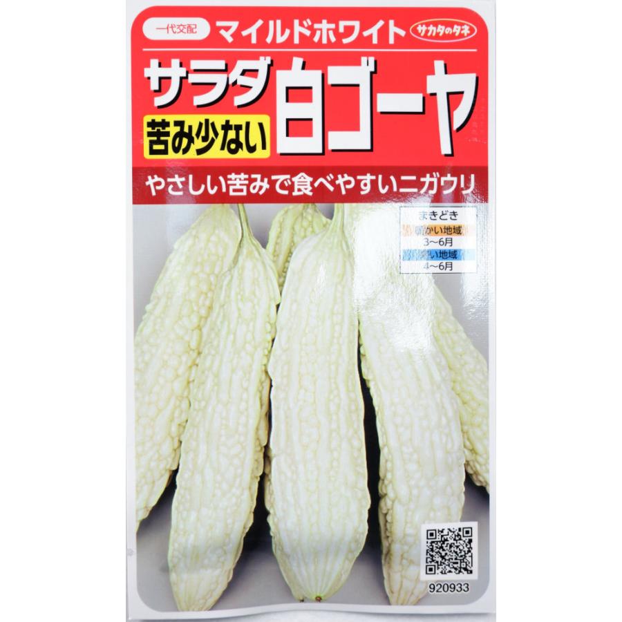 サカタのタネ サラダ白ゴーヤ マイルドホワイト のタネ 2ml Ardeninstitute Com