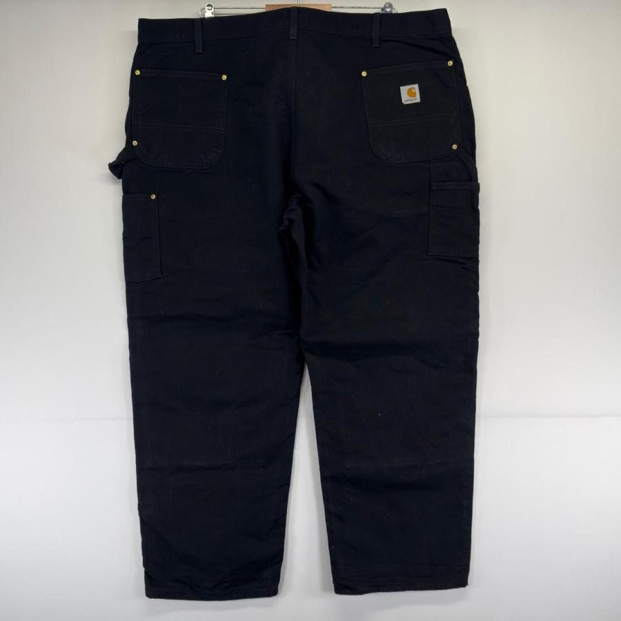 カーハート　ペインターパンツ　ブラック　ワークパンツ　ビックサイズW46 L30 Carhartt（カーハート） 古着 Carhartt USA製 ダック パンツ