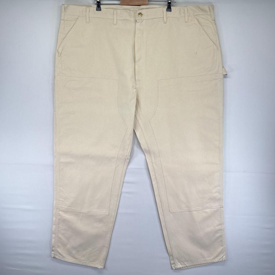 古着 デッドストック カーハート Carhartt USA製 ダック パンツ ペインター ダブルニー 大きいサイズ W50 L32  ホワイト系 メンズ Carhartt（カーハート） 古着 デッドストック Carhartt USA製 ダック