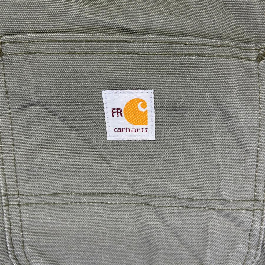 古着 デッドストック カーハート Carhartt ダック パンツ ペインターパンツ ジップ スパナポケット W50 L32  グリーン系 メンズ Carhartt（カーハート） 古着 デッドストック ダック パンツ