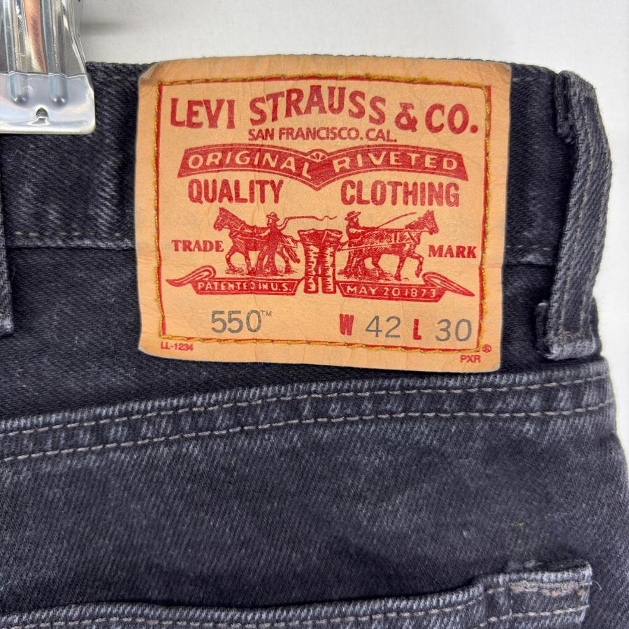 USA古着リーバイスLevis デニムパンツ550テーパードバギー極太緑 Levi's（リーバイス） 古着 デニム パンツ 550 ジッパーフライ