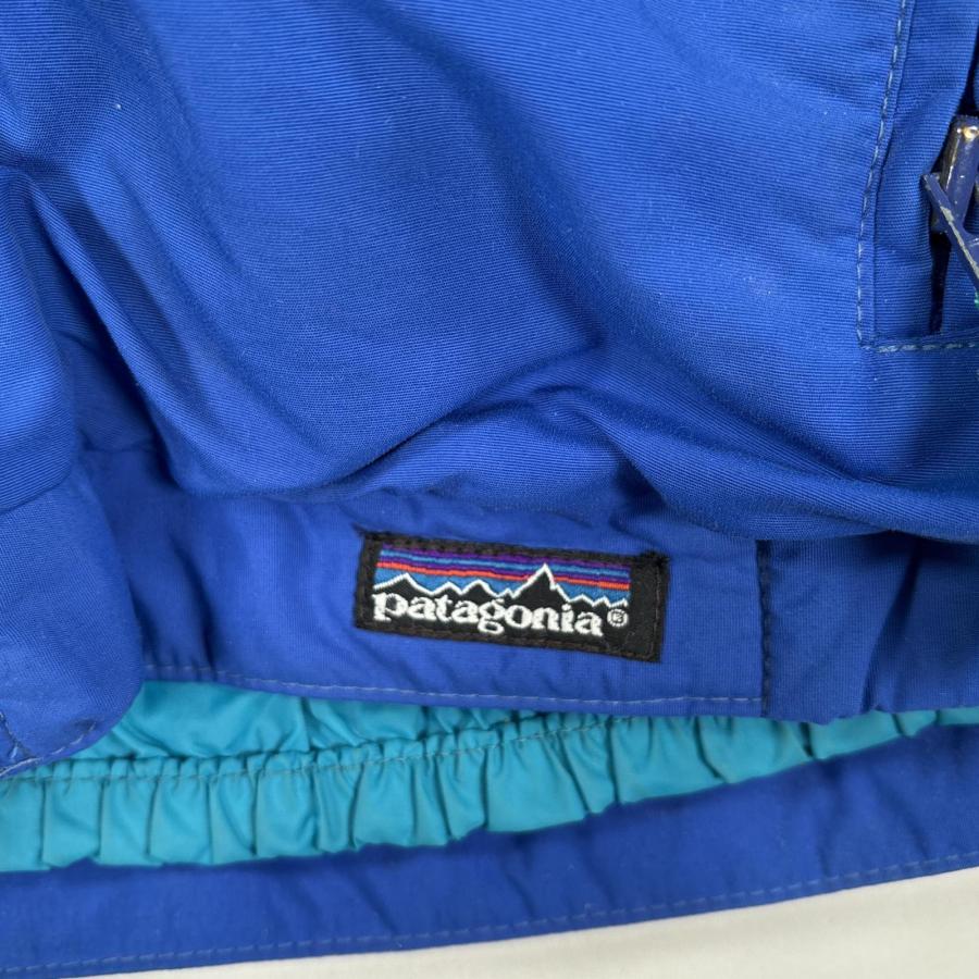 古着 パタゴニア patagonia USA製 ナイロンジャケット シェルドシンチラ ウォームアップジャケット スナップボタン M  ブルー メンズ patagonia（パタゴニア） USA古着 ナイロンジャケット シェルド