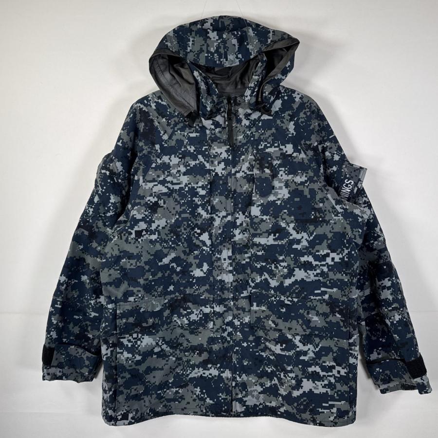 古着 ミリタリージャケット ECWCS GORE-TEX ゴアテックスパーカー ナイロン デジカモ 迷彩 米軍 実物 medium short  ネイビー メンズ USA古着 ミリタリージャケット ECWCS GORE-TEX ゴアテックスパーカー