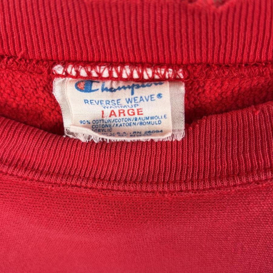 古着 80's/80年代 ヴィンテージ チャンピオン Champion USA製 スウェット リバースウィーブ オリジナル ワンポイント LARGE  レッド メンズ Champion（チャンピオン） USA古着 80's/80年代 ヴィンテージ