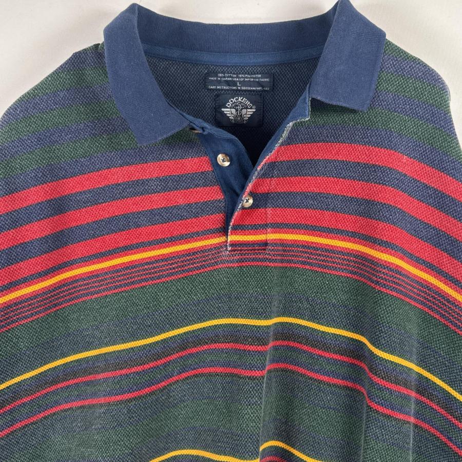 古着 90's/90年代 ドッカーズ DOCKERS 鹿の子 長袖 ポロシャツ